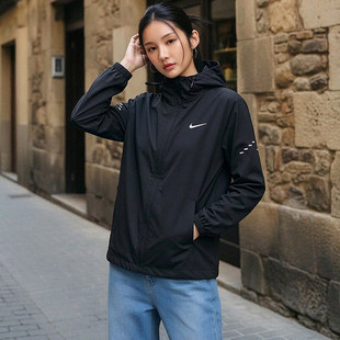 Nike耐克外套女款官方正品运动服2026春季新款黑色训练跑步夹克女
