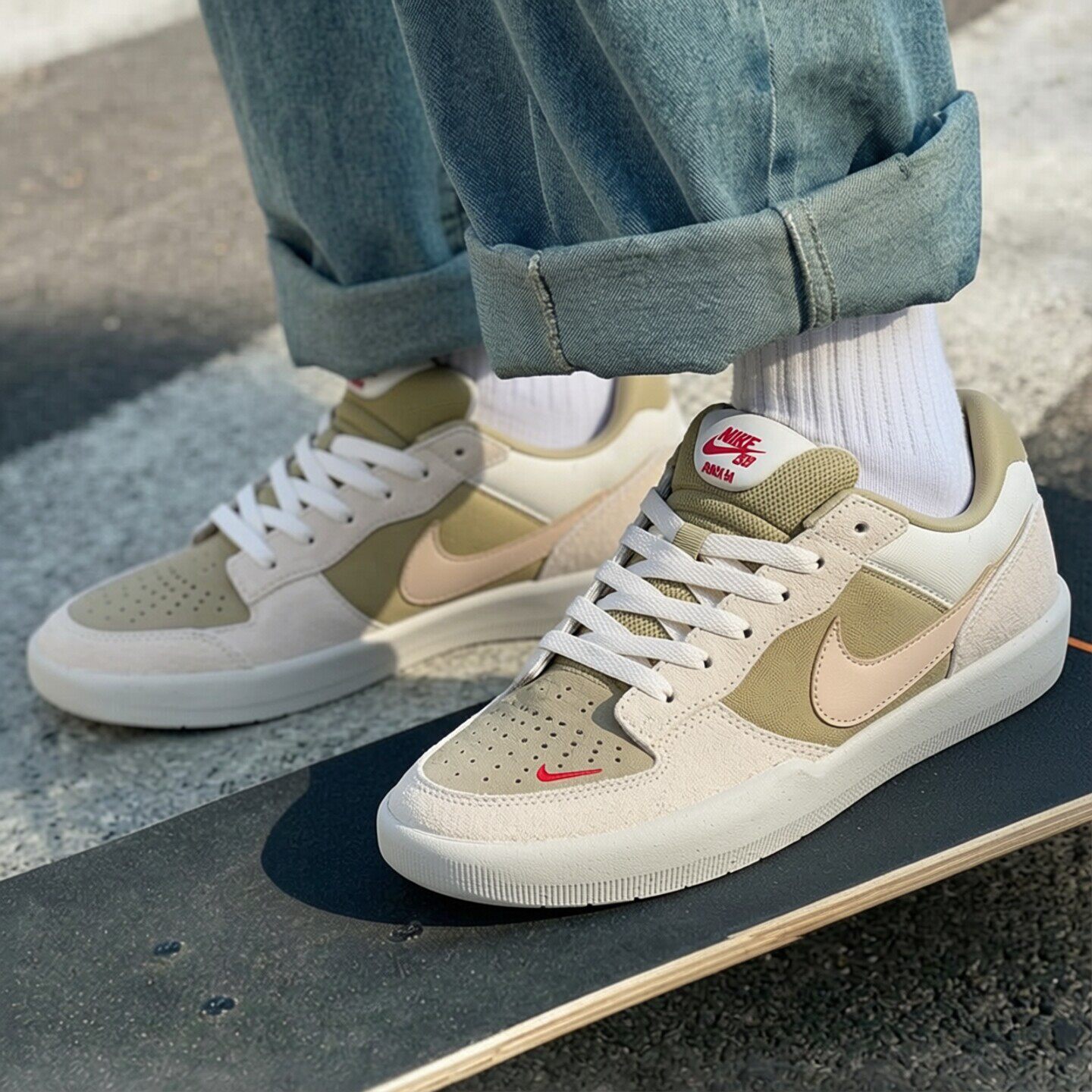 耐克官方正品男鞋新款SB FORCE 58橄榄绿运动鞋休闲鞋低帮滑板鞋