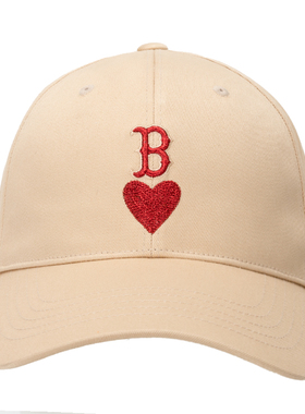 MLB官方男女帽子2025新款情侣爱心系列棒球帽休闲鸭舌帽3ACPH014N