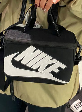 NIKE耐克单肩包男包女包盒式斜挎包运动包情侣休闲包通勤包FN3059