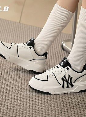 MLB男鞋女鞋2025冬季新款NY运动鞋低帮小白鞋厚底鞋子板鞋休闲鞋