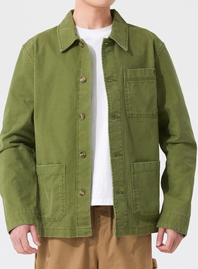 Timberland添柏岚男装工装夹克外套春装绿色户外休闲运动服A425F