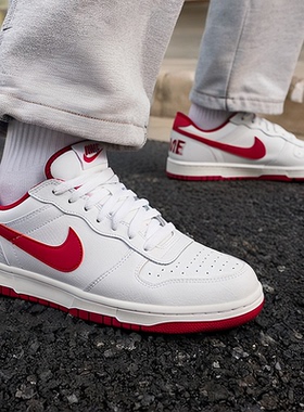 耐克男鞋官方正品BIGLOW运动休闲鞋2026新款红白配色复古低帮板鞋