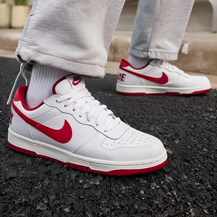耐克男鞋官方正品BIGLOW运动休闲鞋2026新款红白配色复古低帮板鞋