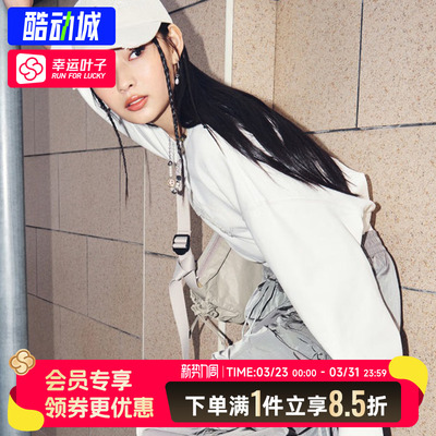 MLB官方男女情侣学院风字母圆领简约时尚纯色卫衣套头衫3AMTV0551