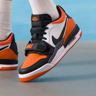 Nike耐克女鞋官方正品AJ312黑橙板鞋2025冬季款篮球鞋运动休闲鞋