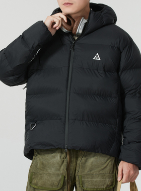 耐克男款棉服 春新款ACG羽绒外套加厚保暖黑色面包服男FV8911