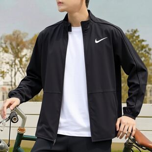 Nike耐克外套男款官方正品运动服2026春季新款黑色训练跑步夹克男