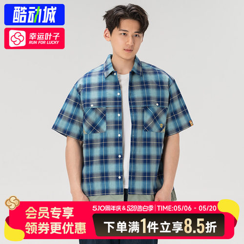 Timberland添柏岚户外男士短袖衬衫夏季休闲透气运动T恤上衣A6J7F
