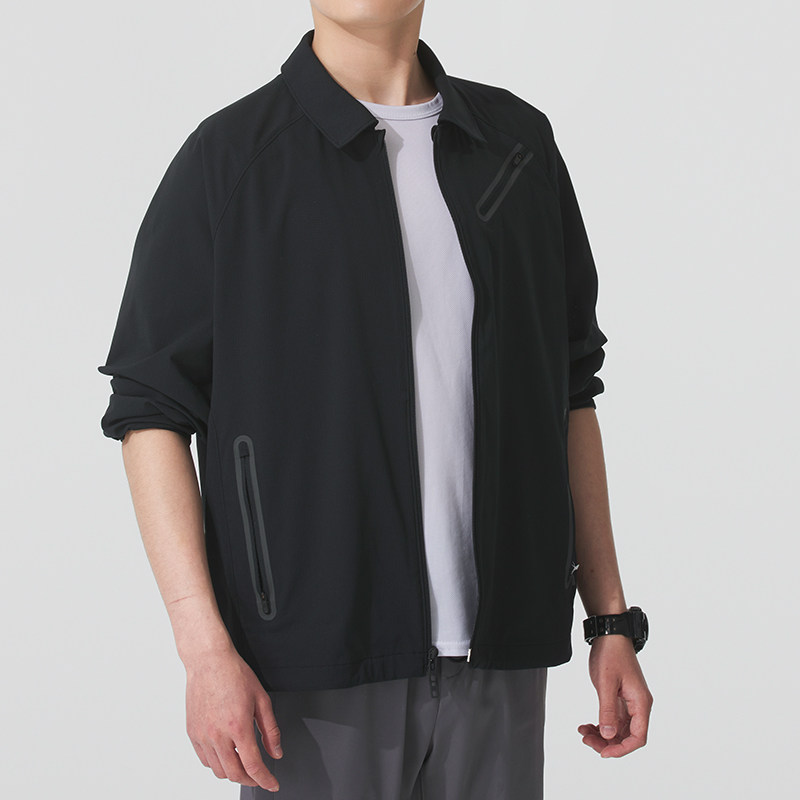 【梭织夹克】安德玛立领快干休闲夹克男装跑步健身训练运动服外套