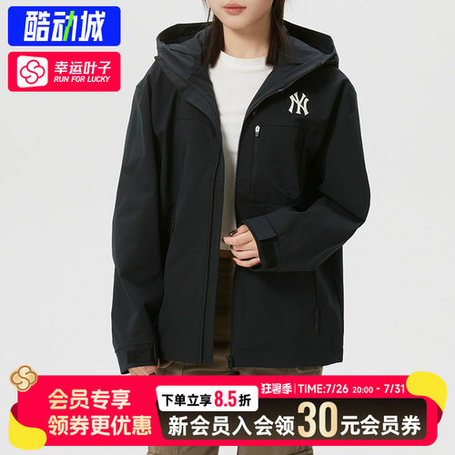 幸运叶子|MLB外套新款男女背后大logo运动休闲连帽3AWJB0361