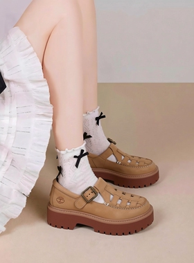 添柏岚踢不烂女鞋2026春夏季新款户外休闲厚底透气玛丽珍鞋A4188