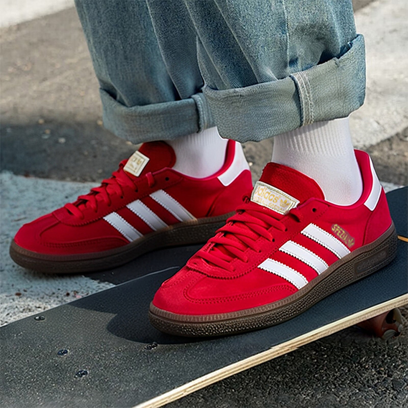 阿迪达斯三叶草正品德训鞋女鞋男鞋2025新款红色鞋子低帮板鞋