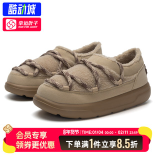 MLB官方休闲鞋女鞋2025新款厚底加绒板鞋运动鞋低帮棉鞋3AWBBLS46