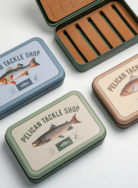 PTS鹈鹕钓小物钓收纳盒飞蝇路亚饵盒微物鱼线鱼钩亮片毛钩配件盒