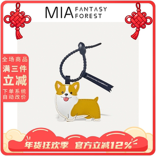 小狗柯基哈士奇萨摩耶动物皮质迷你卡通小挂件背包挂饰汽车钥匙扣