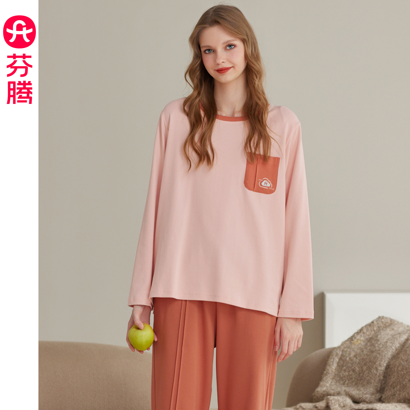 芬腾女士睡衣春秋季纯棉纯棉长袖