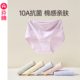头 透气舒适短裤 芬腾女士内裤 10A级抗菌防螨纯棉裆高腰棉质三角裤