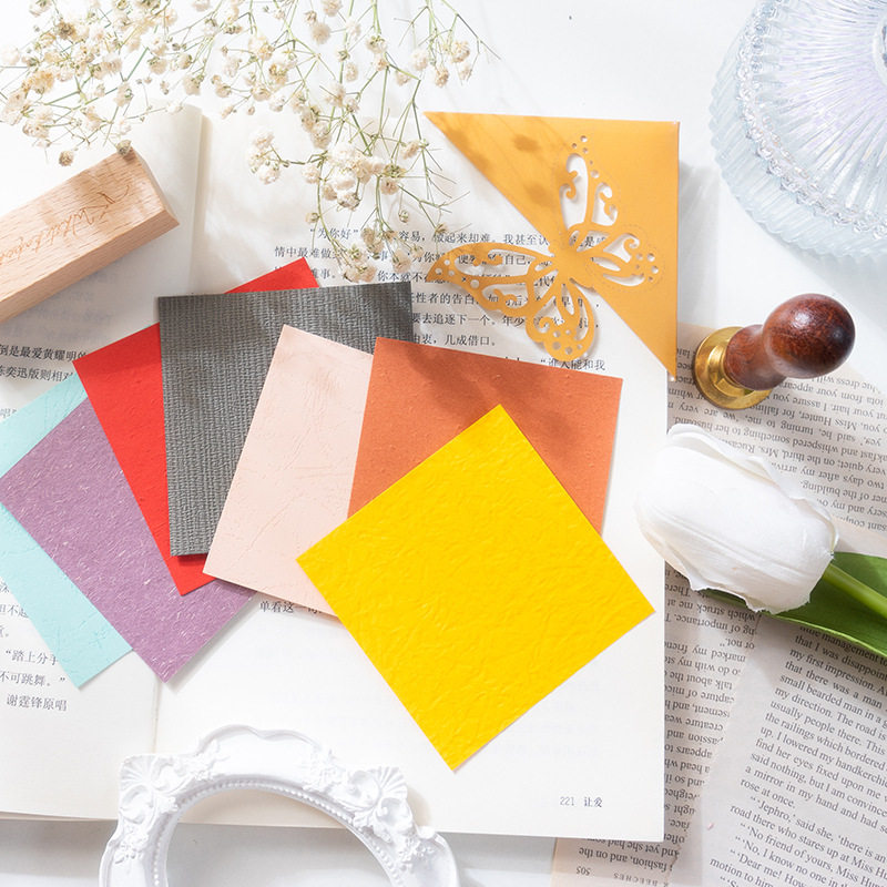 手账特种纸便签纸 简约纯色手账拼贴打底印章图鉴无粘性素材纸