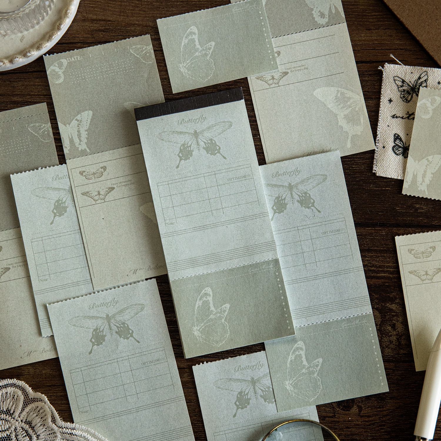 陌墨可撕长条便签纸本 无粘性轻复古留言记事手帐拼贴装饰素材纸