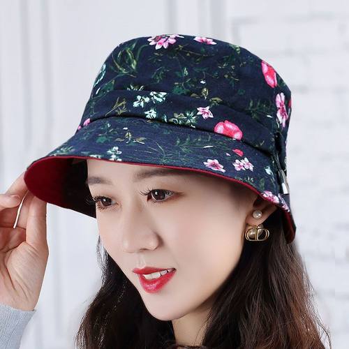 夏季防晒洋气薄款奶奶老太太春秋妈妈渔夫帽中老年人戴的帽子女士