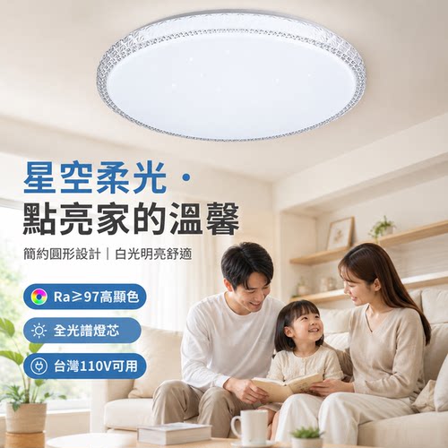 LED现代简约卧室书房110V吸顶灯