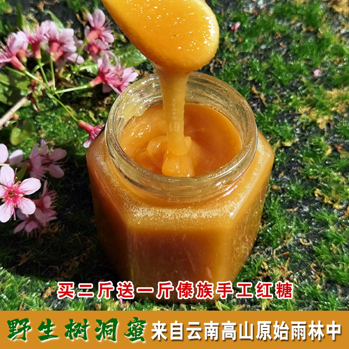 云南西双版纳高山野生树洞蜜2025年新百花蜜食用土蜂蜜春蜜蜂巢蜜