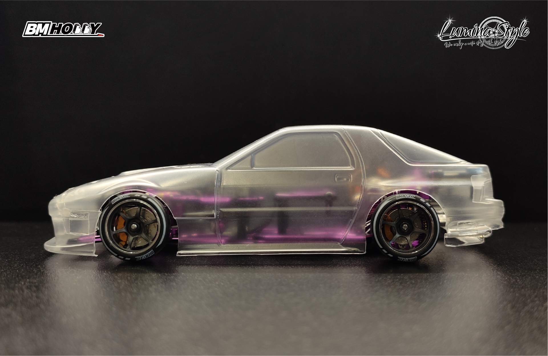 thumbnail for LUMINA STYLE 1 24 BODY CLEAR SOFTSHELL BMRX UNIVERSAL FC DRIFT WIDEBODY PC WITH LIGHT CUP
