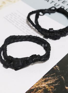 英国男士中性风金属黑色系手链