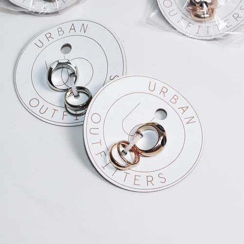 美国urban outfitters原卡戒指组合爱心滴釉两色选rings pack
