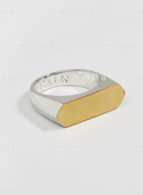 ICON BRAND男士中性高端纯铜设计感戒指多色选 mixed matel ring