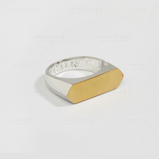 ICON BRAND男士中性高端纯铜设计感戒指多色选 mixed matel ring