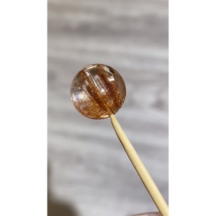 15mm 红铜发晶 钛晶单珠