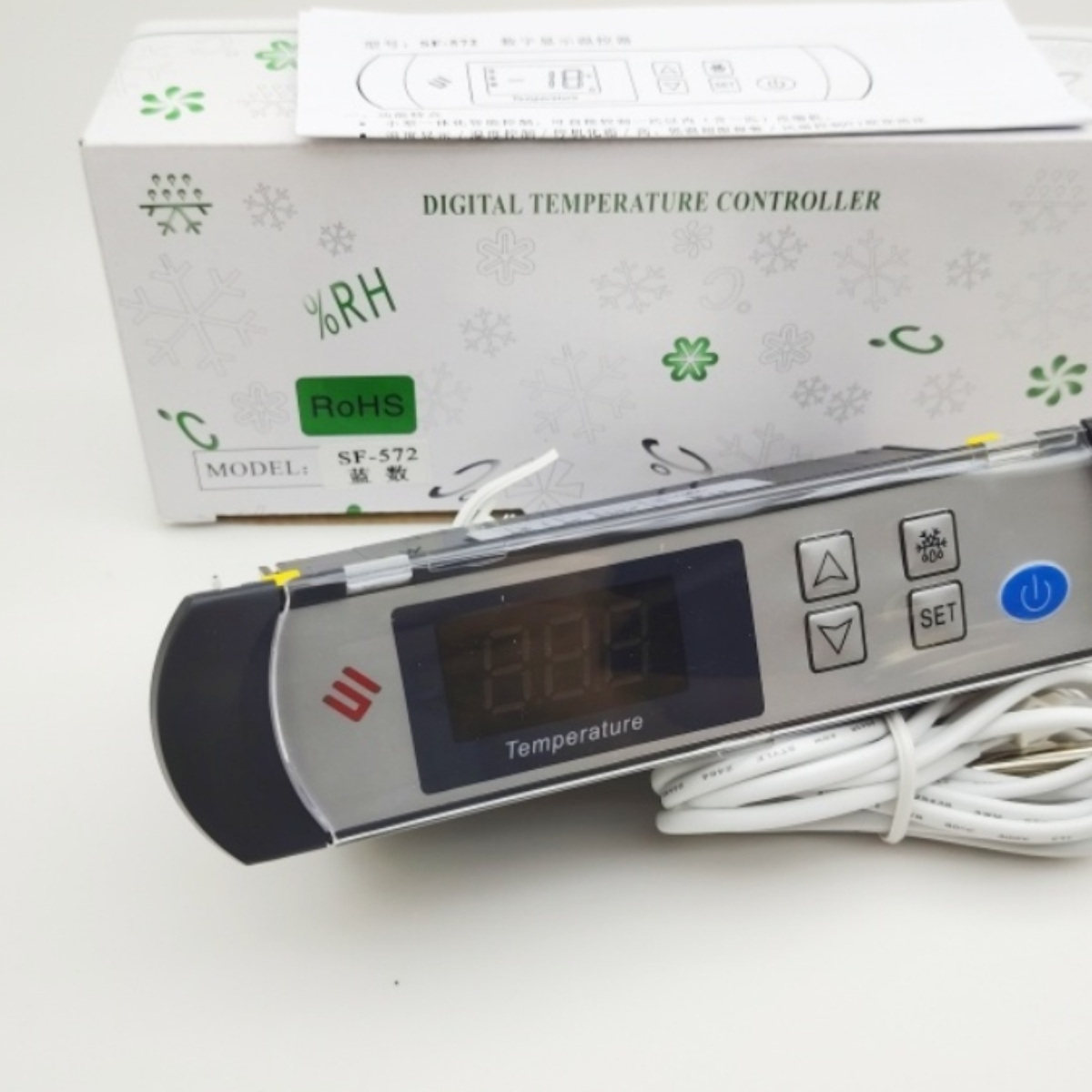 尚方SF-572 数字显示温控器冷柜展示冰箱雪柜控制器温控仪器 蓝屏