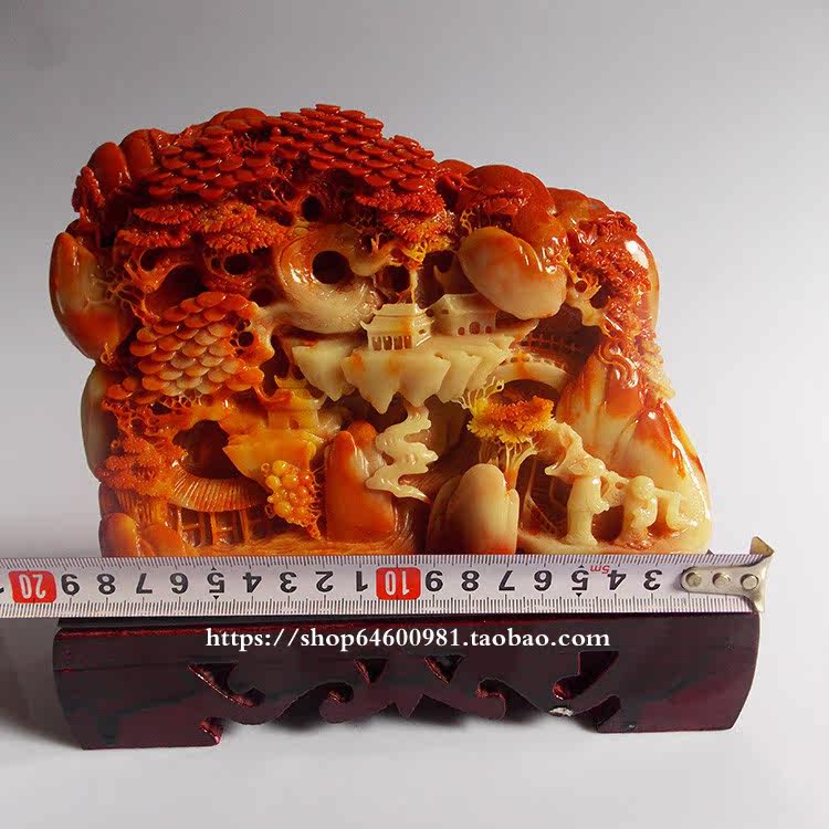 특별 가격 SHOUSHAN 돌 조각 풍경 장식품 PINGBU QINGYUN 장식품 집 옥 공예품 선물 장식품 무료 배송