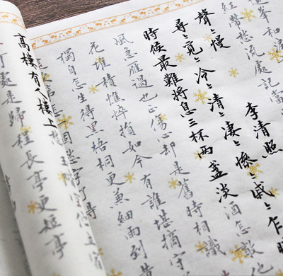 唯美宋词描红长卷两遍毛笔小楷