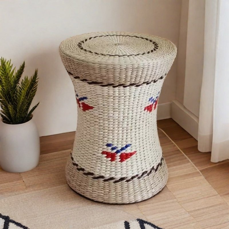 草编圆鼓坐墩坐垫圆凳榻榻米客厅
