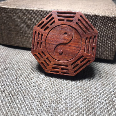 非洲小叶紫檀八卦镜工艺品吊坠
