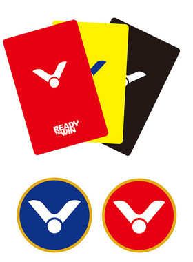 VICTOR胜利比赛选边装备 AC013挑边器抛边器AC016红黄牌 裁判装备