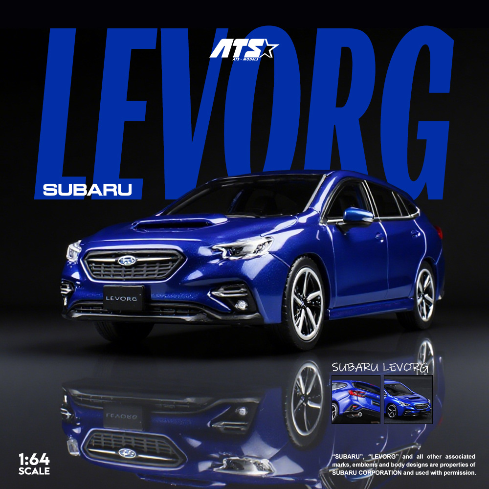 ATS(爱特斯) 1:64 斯巴鲁LEVORG - 金属蓝 素色 仿真合金车模