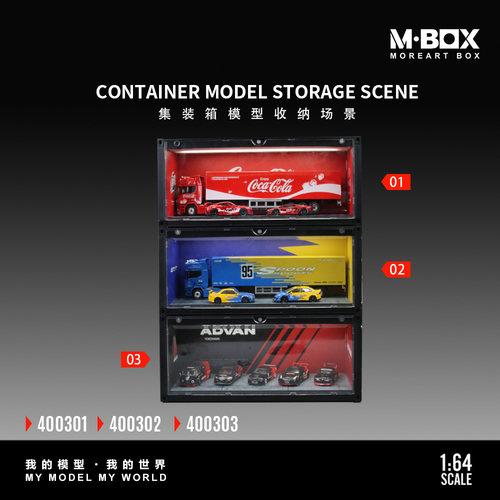 MBOX  可乐 ADVAN SPOON集装箱模型收纳场景仿真模型 收纳防尘
