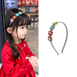 TapeiBeauty女童头箍儿童宝宝头饰时尚闪亮彩水晶公主花仙子发箍