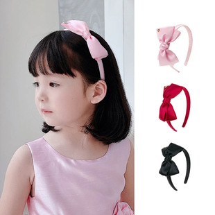 TapeiBeauty女童宝宝公主精美新款 柔美粉蝴蝶结发箍头箍 发饰法式