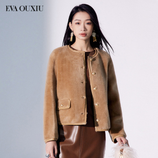 OUXIU EVA 伊华欧秀羊剪绒皮草35WCS4123 限时直降