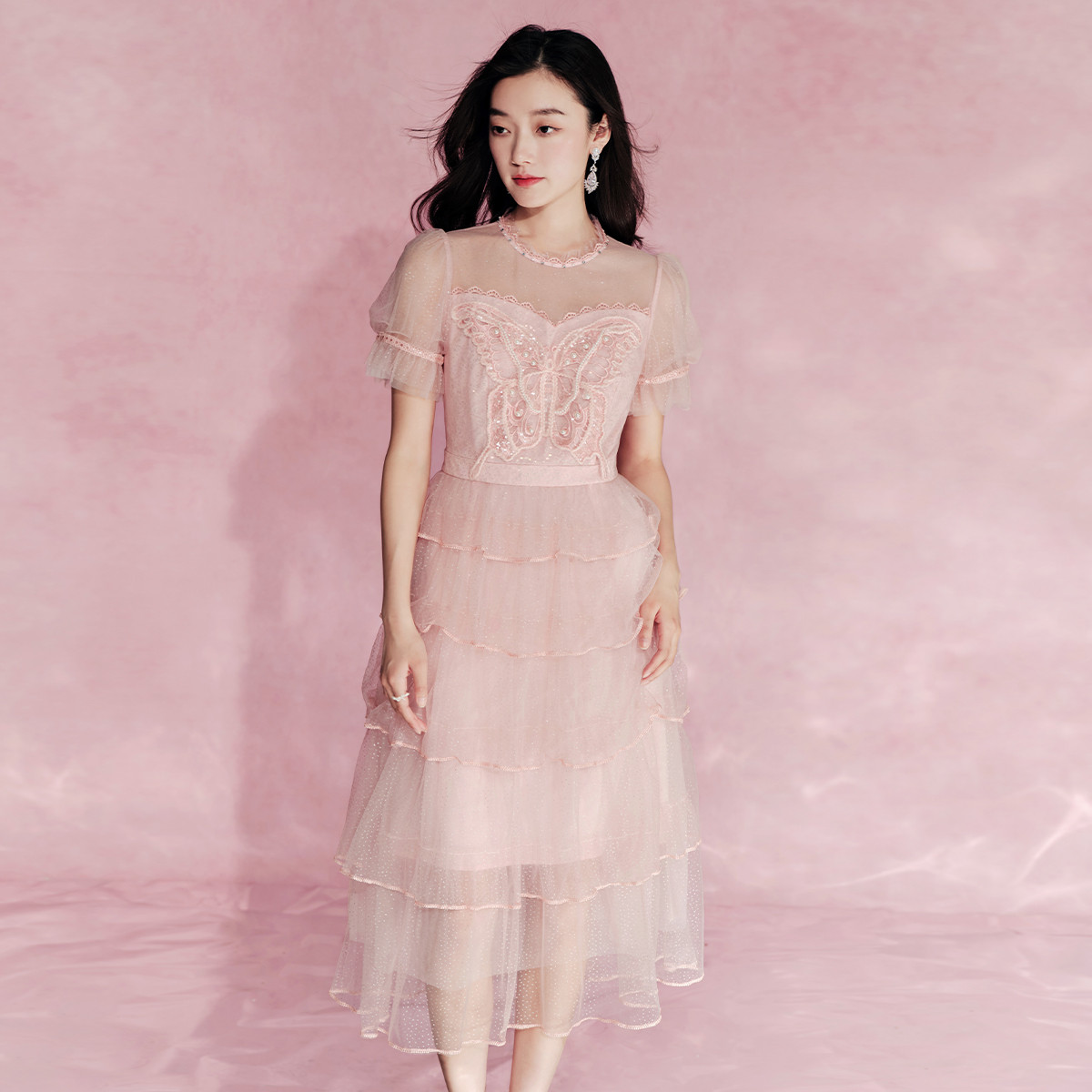 【限时直降】伊华欧秀千金风连衣裙法式仙气蓬蓬裙长裙51WAQ4885