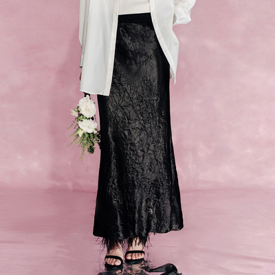 OUXIU/欧袖中长裙鱼尾裙