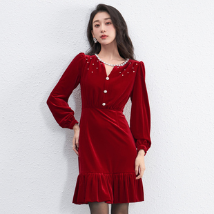 OUXIU EVA 伊华欧秀连衣裙45DAQ5721 限时直降