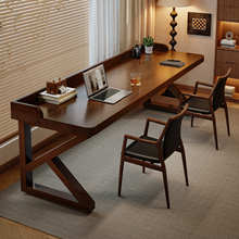 全实木书桌2025新款学习桌子长工作台中古风办公桌家用卧室电脑桌