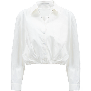 Migaino曼娅奴女装秋季新款设计感假两件时尚衬衫MO32AC002