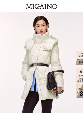Migaino曼娅奴女装冬新款经典简约鸭绒保暖羽绒服MO42IB057